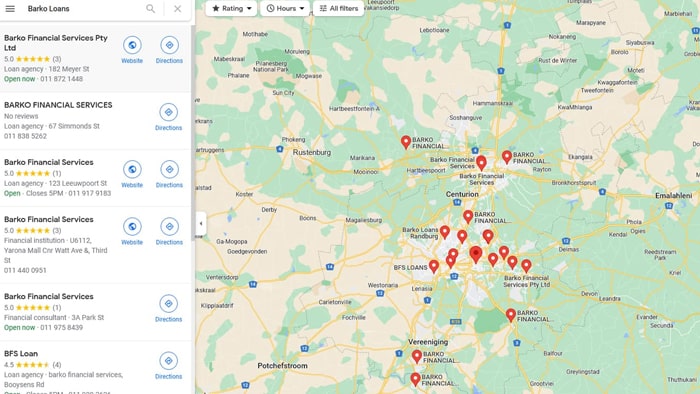 BFS Loans Branches - Barko